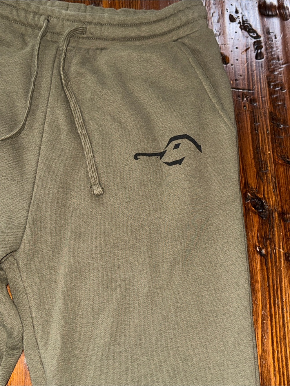 DUX WATERFOWL CO OLIVE GRN DRAWSTRING WAIST CUFFED ANKLES SIDE PKTS/BK PKT ZIP - Picture 4 of 15